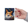 Corgi Starry Night Ceramic Coffee Mug 11oz | Corgi Dog Lover Starry Night Art Mug | Gift for Her/Him Corgi Lover