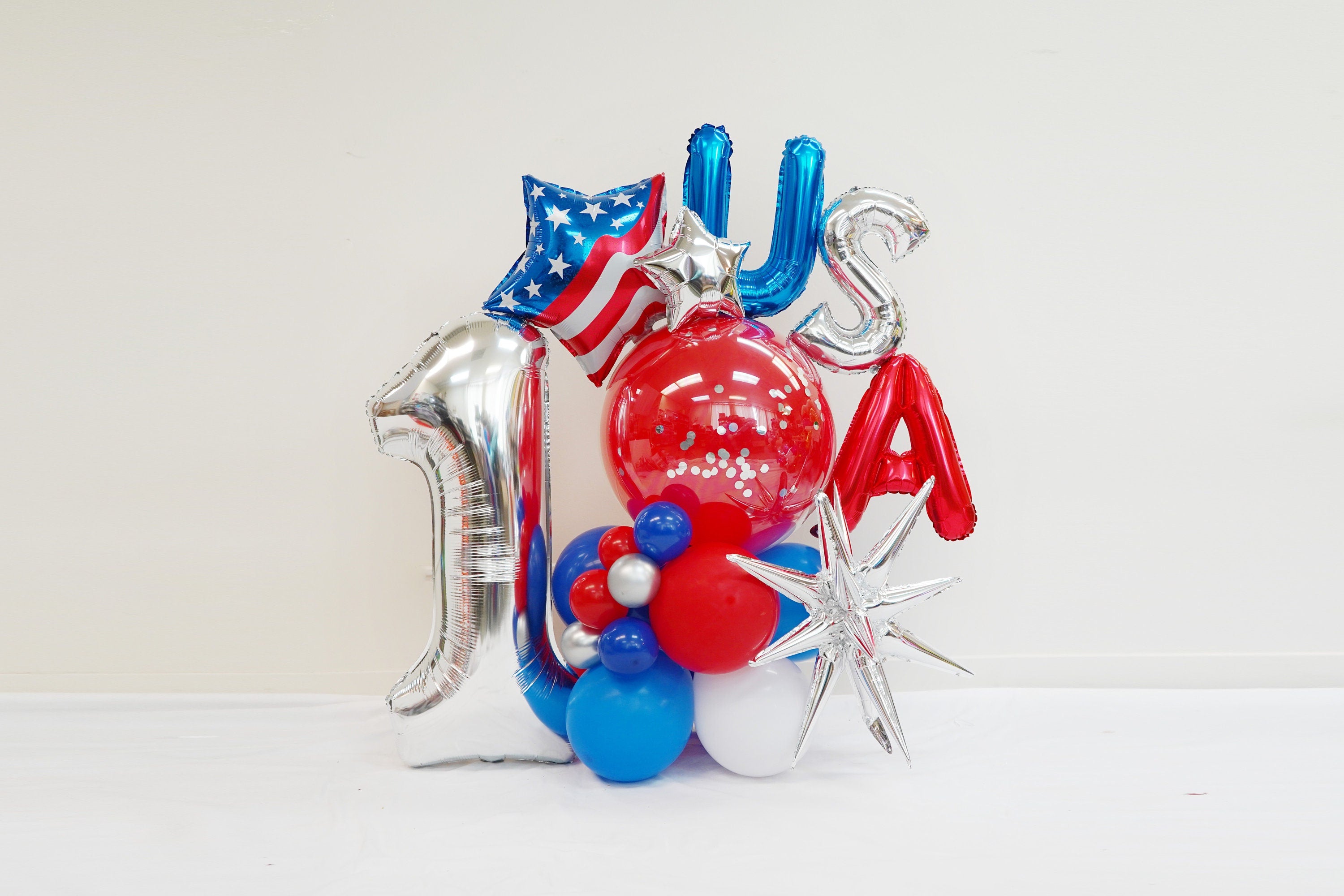 4th of July Bday Party Decor | America Balloon party | American Flag Balloon | independence day baby shower balloon DIY | little firecracker