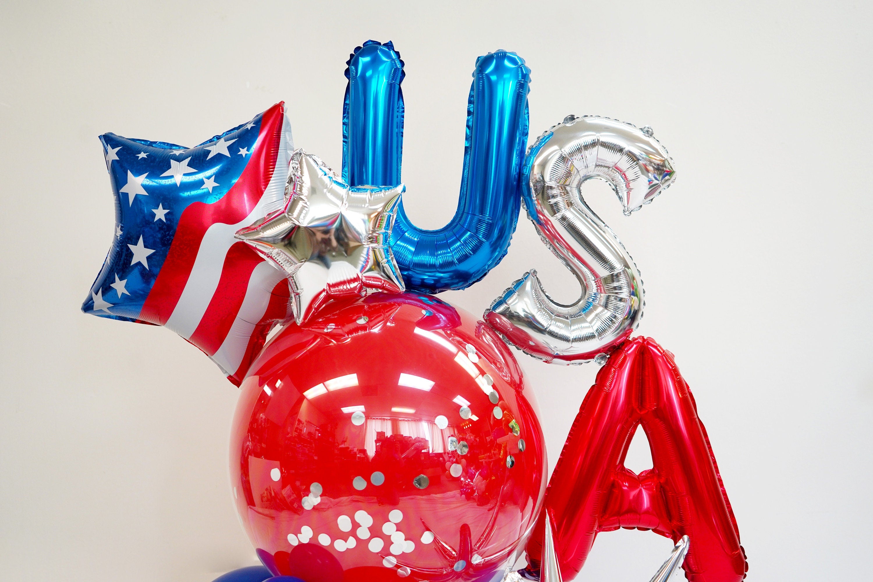 4th of July Bday Party Decor | America Balloon party | American Flag Balloon | independence day baby shower balloon DIY | little firecracker