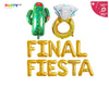 Final Fiesta Balloon Banner With Cactus and Ring