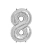 16in Silver Number Balloon (8)