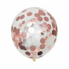 A Rose gold confetti balloon with metallic shine. perfect for weddings decoration, girl's party and birthday party.  