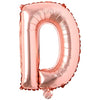 Rose Gold 16 inch letter D