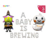 A Baby Is Brewing Balloons Halloween Themed Baby Shower Decorations Banner