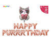 Happy Purrrthday Banner with Cat Decor Set