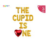 The Cupid is ONE Valentines Day themed 1st birthday Balloon Banner