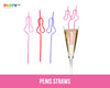 Penis Straws Bachelorette Party Drinks Decoration Straws