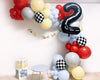 Retro Two Fast Birthday Party Decorations Balloon Garland