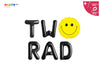 Two Rad Balloon Banner with Smile Face balloon  | Happy Dude Themed 2nd Birthday Party Decorations | 2nd Birthday party