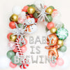 Christmas Baby Shower Balloon Garland | A baby is brewing Christmas Party Candy Cane Balloon Arch | Winter Onderland | Baby Shower